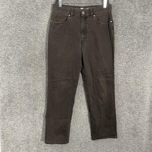Hiltl John Jeans‎ Mens 33x34 Dark Brown Regular Straight Stretch Pants